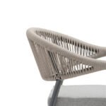 Silla de aluminio antracita y cuerda de ratán arena - Oswego