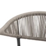 Silla de aluminio antracita y cuerda de ratán arena - Oswego