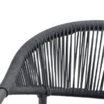 Silla de aluminio antracita y cuerda de ratán antracita - Rome