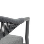 Silla de aluminio antracita y cuerda de ratán antracita - Rome