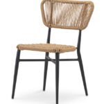 Silla de hosteleria de aluminio y cuerda color natural - Fulton