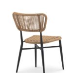 Silla de hosteleria de aluminio y cuerda color natural - Fulton