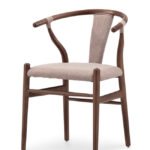 Silla de hostelería de madera tapizada marrón - Harrison