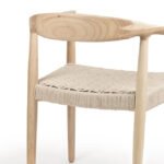 Silla de hostelería de madera y cuerda trenzada - Empire