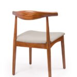 Silla de hostelería de madera tapizada color gris - Roosevelt