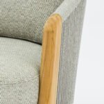 Sillón 1 plaza de madera y cuerda color gris - Bolzano