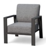 Sillón para hosteleria de aluminio color antracita - Crotona