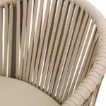 Silla de hostelería de aluminio y cuerda con cojín - Ithaca