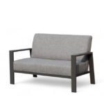 Sofá de 2 plazas de aluminio color antracita - Crotona