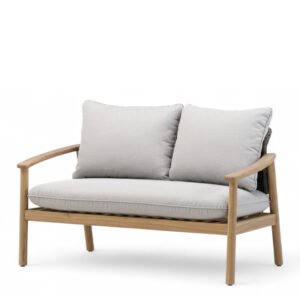 Sofá de 2 plazas para hostelería de madera y cuerda - Brera