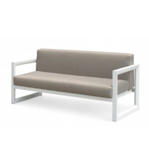 Sofá de 2 plazas para hosteleria de aluminio blanco - Warwick