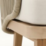 Sillón de madera y cuerda beige para hostelería - Tari