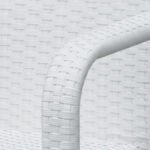 Silla hosteleria de ratán sintético blanco y aluminio- Sparky