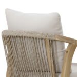 Taburete de bar de madera y cuerda beige - Riviera