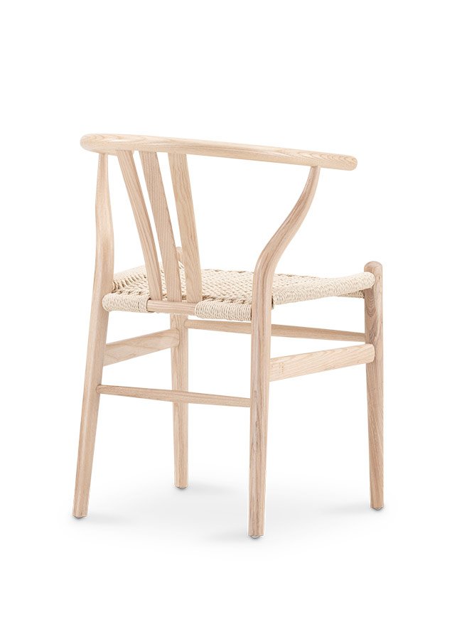 Silla de hostelería de madera y asiento de cuerda trenzada - Tribeca