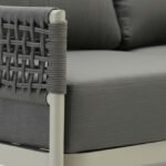 Sillón de aluminio y cuerda en color gris - Varesse