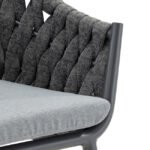 Taburete de aluminio y cuerda de textilene antracita - Vieste