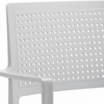 Silla de tecnopolímero gris con reposabrazos - Milton