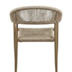 Silla de hostelería de aluminio marrón y cuerda - Hutsch