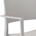 Silla de tecnopolímero reforzado gris con reposabrazos - Muncy